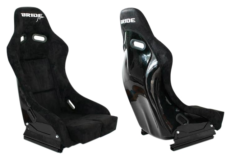 Fotel sportowy GTR Zamsz Bride Czarny