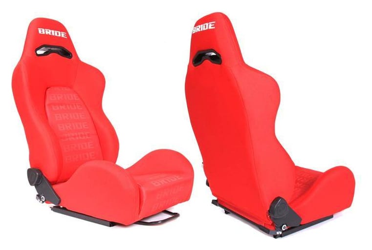 Fotel sportowy K700 Welur Bride Czerwony