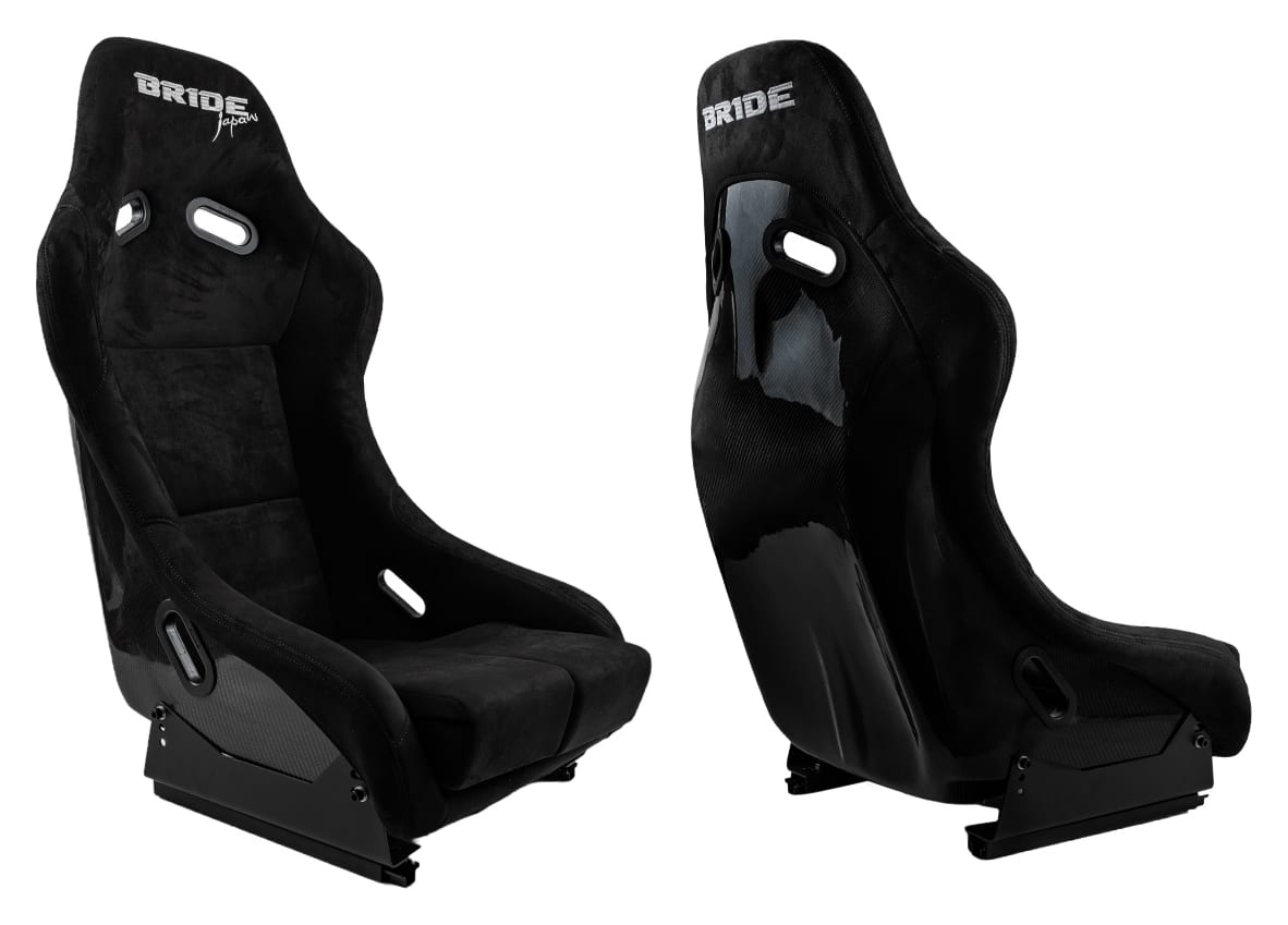 Fotel Sportowy Zamsz Bride Carbon Czarny