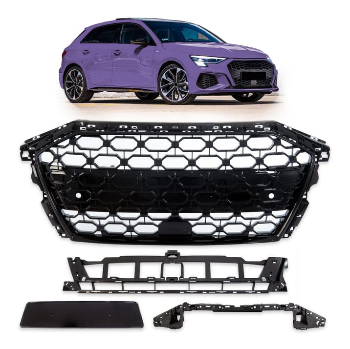 Grill Audi A3 8Y Gloss Black