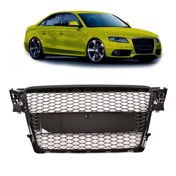 Grill Audi A4 B8 Gloss Black