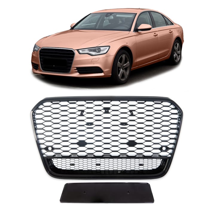 Grill Audi A6 C7 Gloss Black