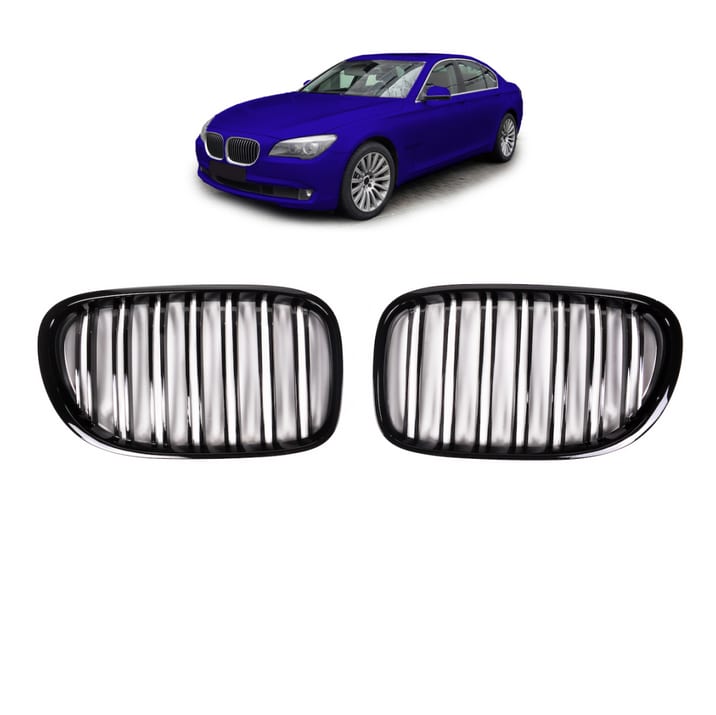 Grill BMW 7 F01 F02 F03 F04 podwójne żeberka Gloss Black