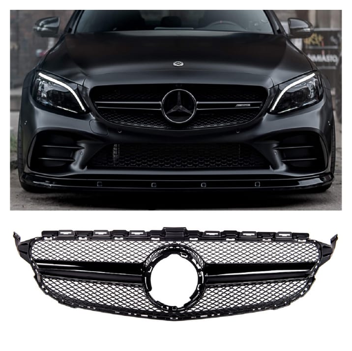 Grill Mercedes-Benz C W205 S205 A205 C205 Facelift Black A-Type