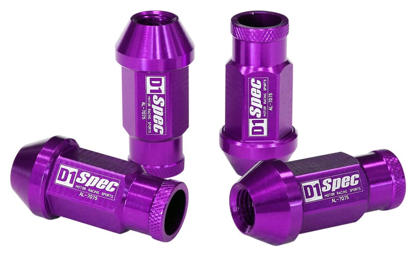 Nakrętki D1Spec Replika Alu M12x1,5 40mm Fioletowe