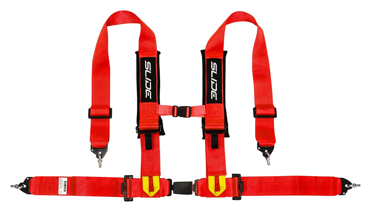 Pasy sportowe Slide V2 Czerwone 4P 3" E4