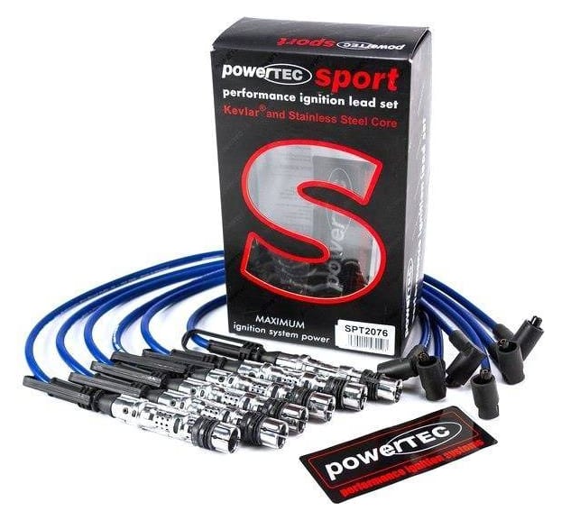 Przewody zapłonowe PowerTEC VW BORA GOLF SHARAN 2.8 V6 99-10 Czerwone