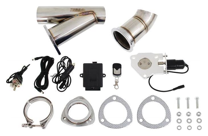 Przepustnica Wydechu 2.5" 63MM Elektryczna V-Band Pilot + Przełącznik