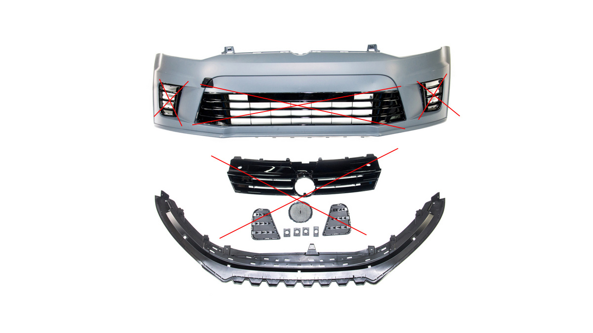 Zderzak Volkswagen POLO V Przód Grill