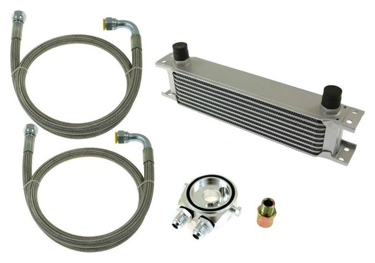 Zestaw Chłodnica Oleju TurboWorks 7-rzędowa 260x50x50 AN10 Silver