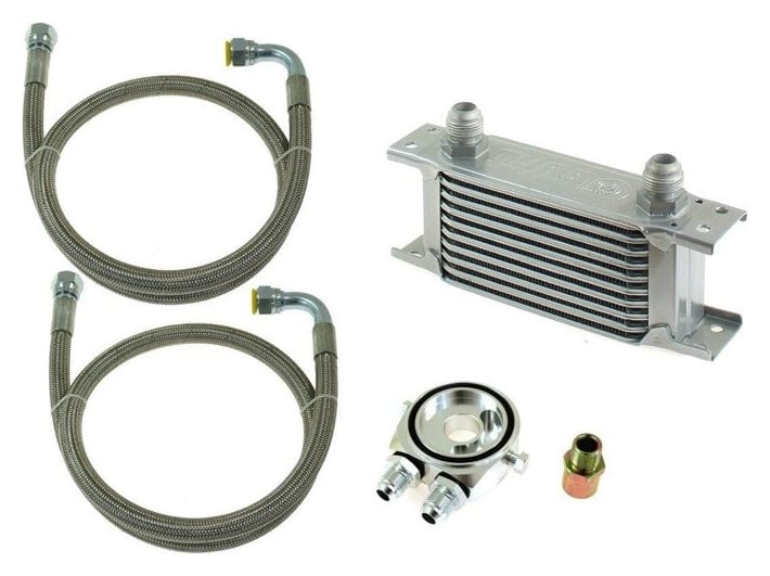 Zestaw Chłodnica Oleju TurboWorks Slim 7-rzędowa 140x50x50 AN8 Silver